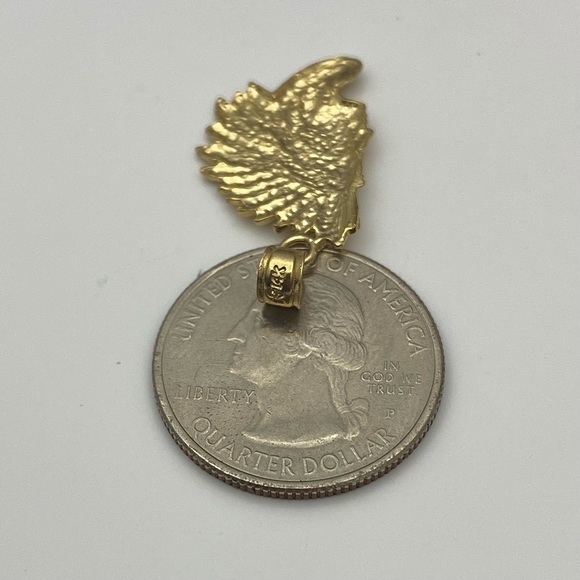 Solid 14K Gold Native American Traditional Pendant Charm - Picture 5 of 5